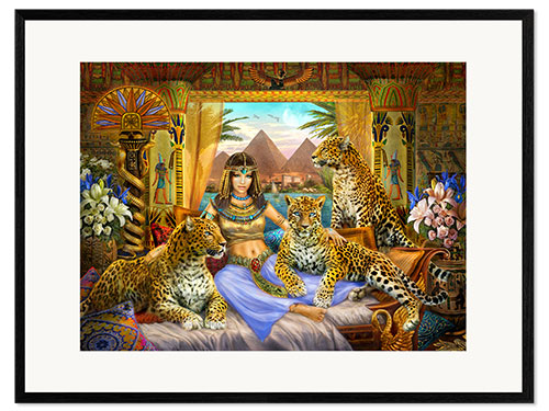 Kunsttryk i ramme Egyptian Queen of the Leopards
