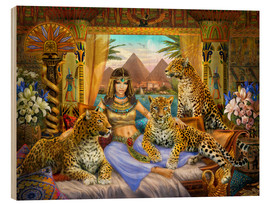 Holzbild  Ägyptische Königin der Leoparden - Jan Patrik Krasny