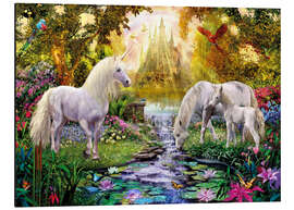 Magnettafel Schlossgarten der Einhörner