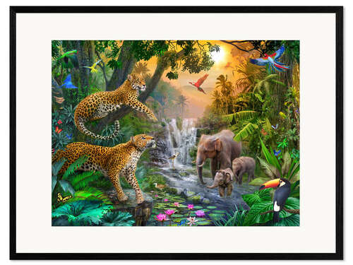 Framed art print Elephant Falls