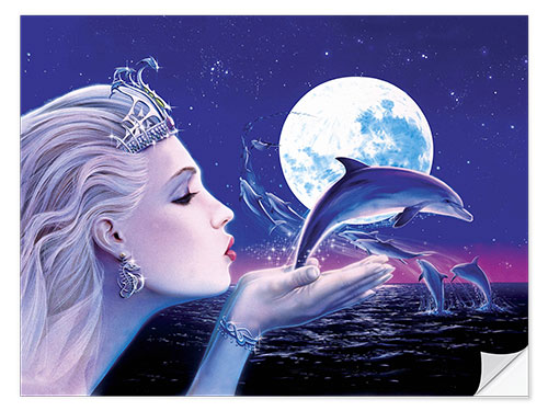 Selvklebende plakat Dolphin Princess