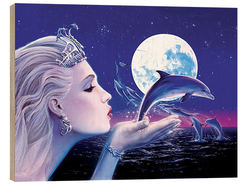 Wood print Dolphin Princess