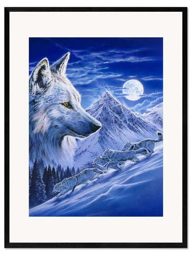 Plakat artystyczny premium w ramie Running with the pack