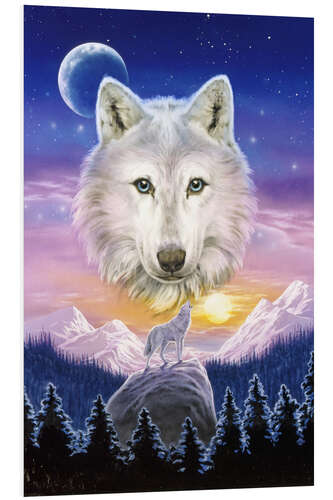 Foam board print Mountain wolf