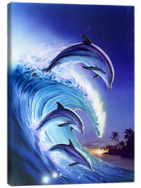Obraz na płótnie  Riding the wave - Robin Koni