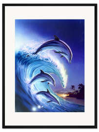 Gerahmter Kunstdruck Die Welle reiten