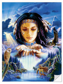 Selvklebende plakat Sacred waters