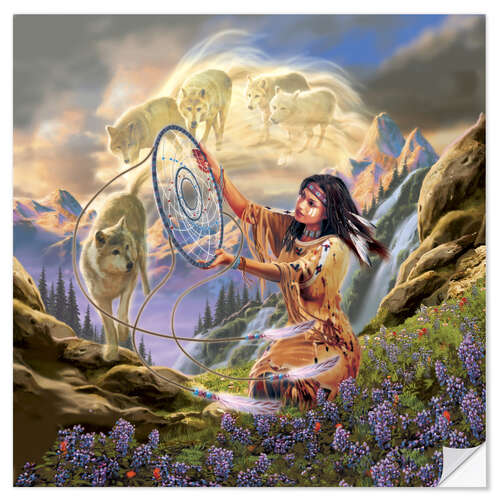 Selvklebende plakat Dream catcher