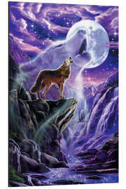 Magnettafel Heulender Wolf