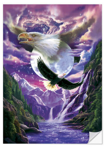 Selvklebende plakat Eagle spirit