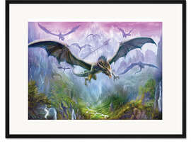 Gerahmter Kunstdruck Die Berge der Drachen
