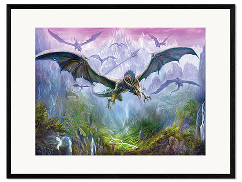 Gerahmter Kunstdruck Die Berge der Drachen