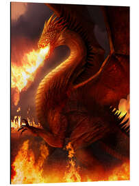 Magnettafel Der feuerspuckende Drache