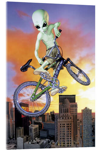 Acrylic print Alien BMX