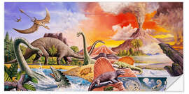 Wall sticker Volcanic eruption in prehistoric times