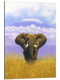 Magnettafel Elefant vorm Kilimanjaro