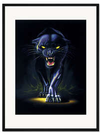 Gerahmter Kunstdruck Schwarzer Panther