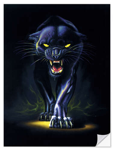 Selvklebende plakat Black panther