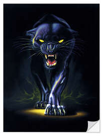 Wandsticker Schwarzer Panther