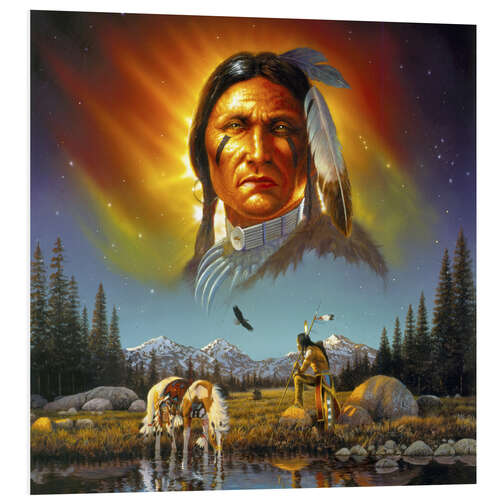 Foam board print Chief eagle feather