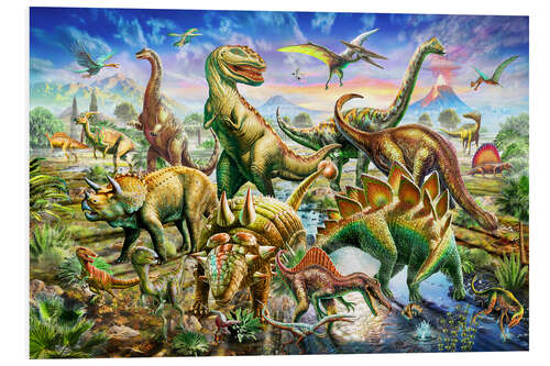 PVC print Assembly of dinosaurs