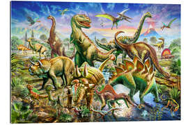 Gallery print Assembly of dinosaurs