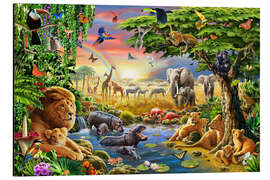 Magnettafel Das Treffen am Wasserloch