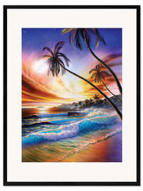 Gerahmter Kunstdruck Tropischer Strand