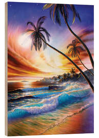 Quadro de madeira Tropical beach