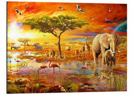 Aluminium print Savanna Pool