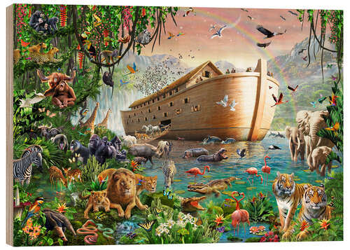 Wood print Noah's Ark