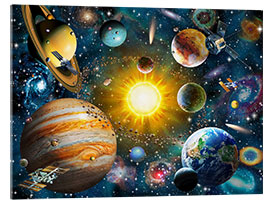 Akrylglastavla  Vårt solsystem - Adrian Chesterman