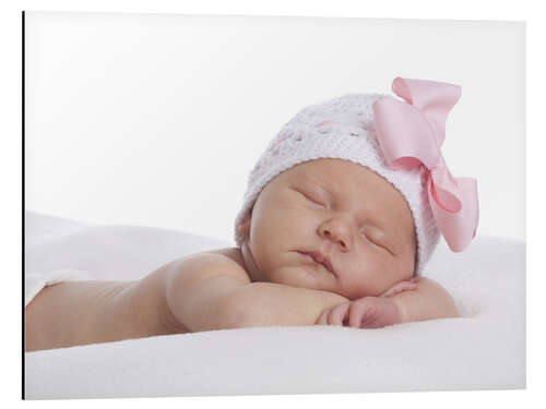 Aluminium print Newborn sleeping