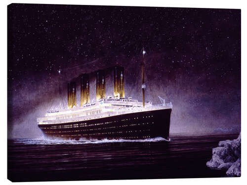 Canvas print RMS Titanic at night