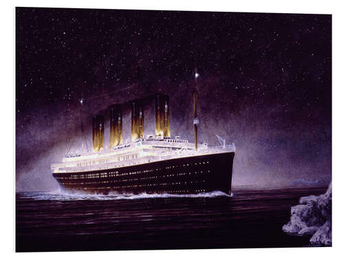 PVC print RMS Titanic at night