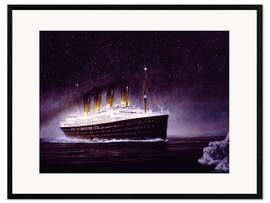 Kehystetty taidepainatus RMS Titanic at night
