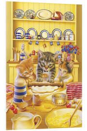 Foam board print Cats cooking cake