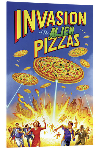 Acrylglasbild Invasion of The Alien Pizzas