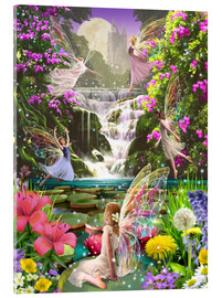 Akrylbillede Waterfall fairies - Garry Walton