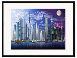 Framed art print World's tallest buildings