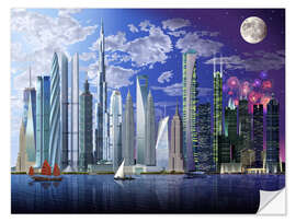 Vinilo para la pared World's tallest buildings