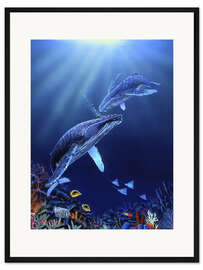 Gerahmter Kunstdruck Blaue Stille