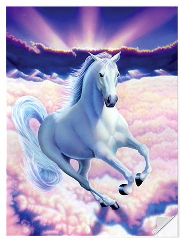 Sticker mural White dream horse