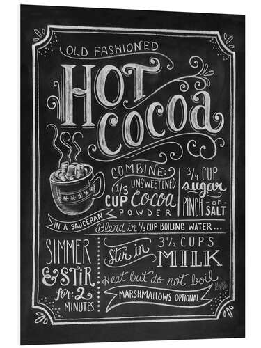 Foam board print Hot Cocoa recipe