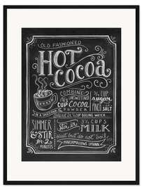 Gerahmter Kunstdruck Heiße Schokolade Rezept (Englisch)