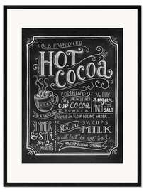 Plakat artystyczny premium w ramie Hot Cocoa recipe