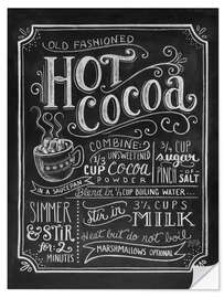 Selvklebende plakat Hot Cocoa