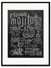 Framed art print Mojito recipe