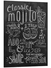 Magnettafel Mojito Rezept (Englisch)