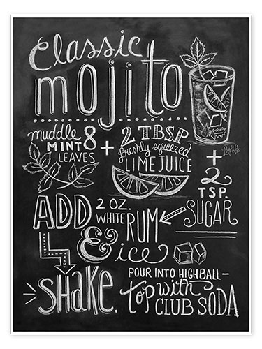 Poster Mojito recipe